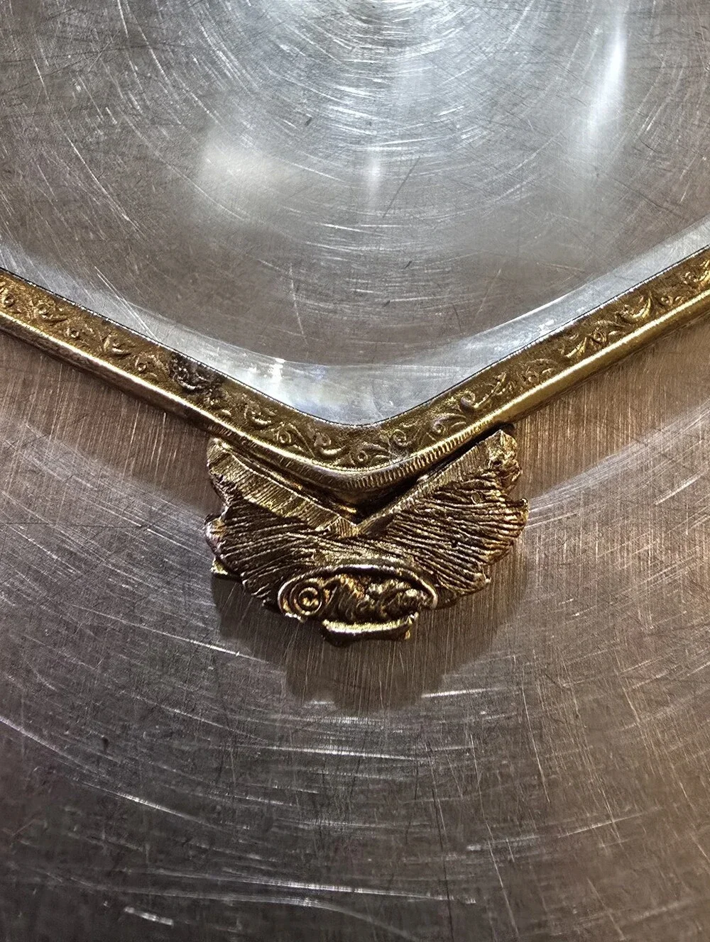 Vintage Matson 24K Gold Plated Heart Jewelry Box Casket Beveled Glass Filigree - Picture 13 of 16